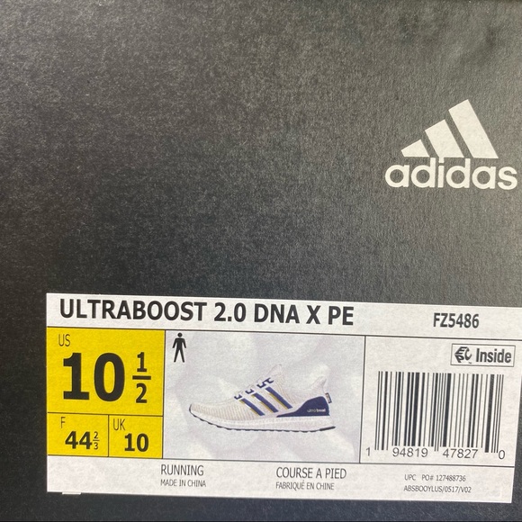 Adidas UltraBoost 2.0 DNA Mens Stefon Diggs PE White Navy Gold - Picture 10 of 12